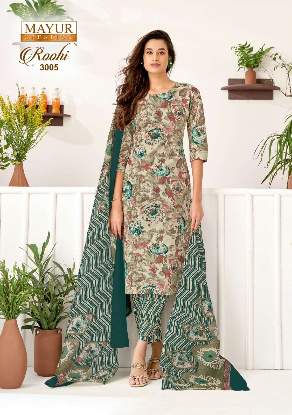 Mayur Roohi Vol 3 Pure Cotton Dress Material