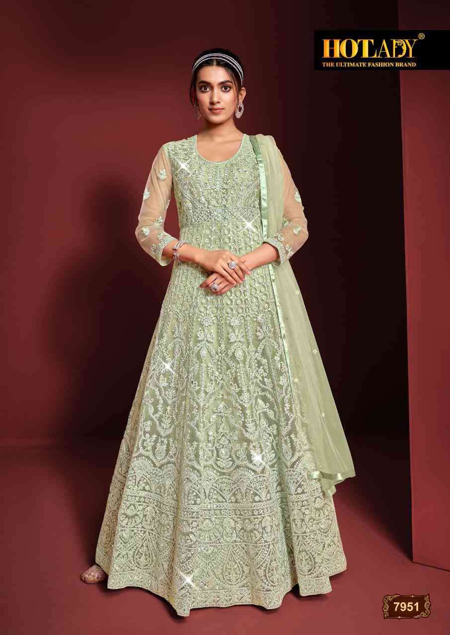 Hotlady Safeenaz Vol 23 7951 To 7955 Designer Party Wear Anarkali Gown