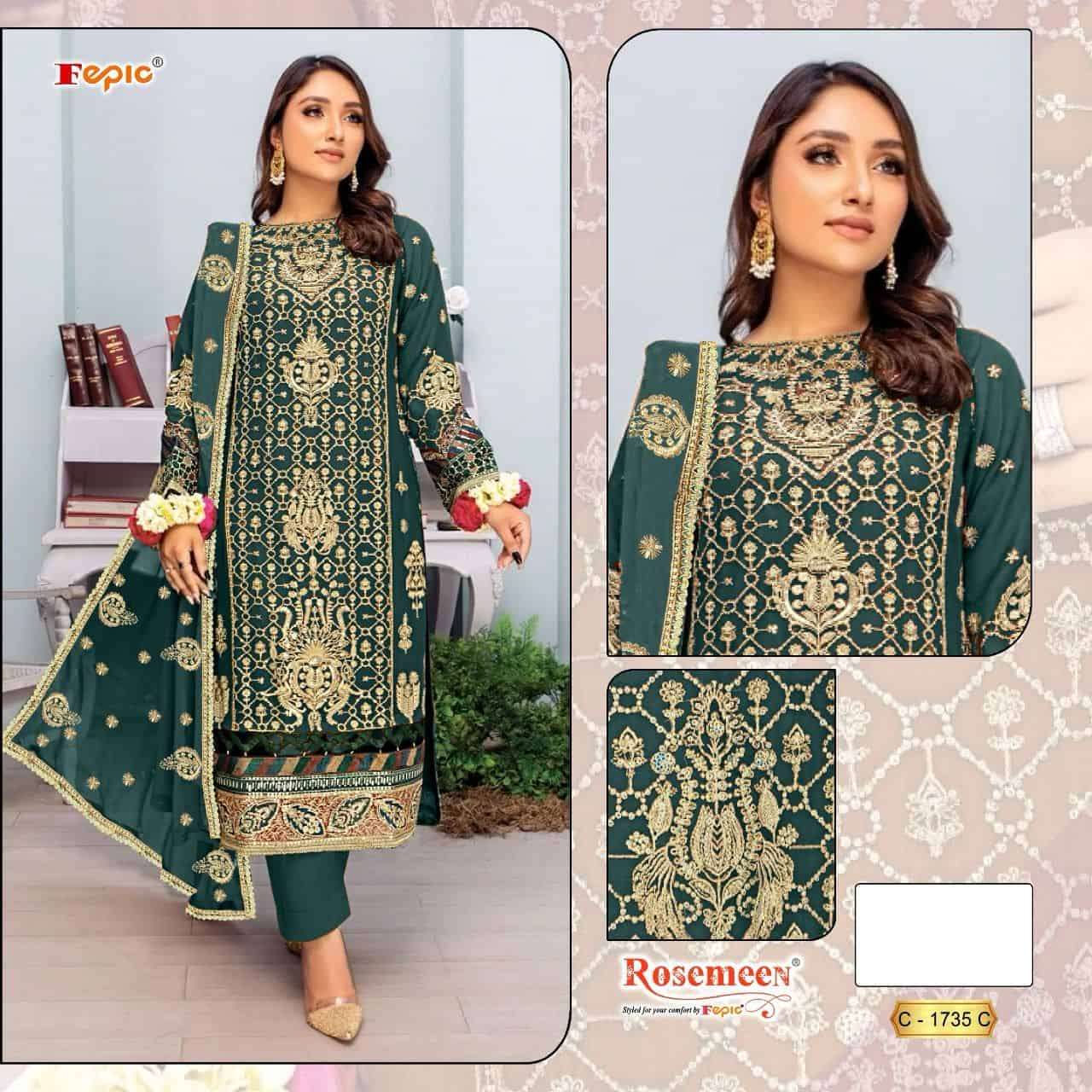 Fepic C 1735 C Pakistani Festive Wear Style Designer Heavy Suit Collection