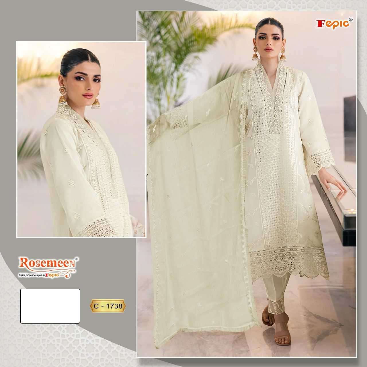 Fepic C 1738 Colors Designer Embroidered Pakistani Dress Festive Collection