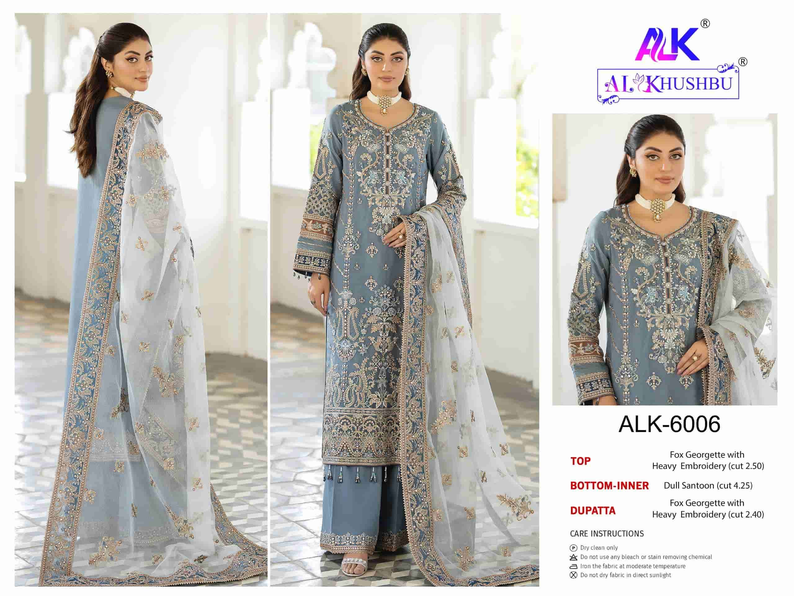 Al Khushbu 6006 Pakistani Style Heavy Designer Salwar Kameez Exporter