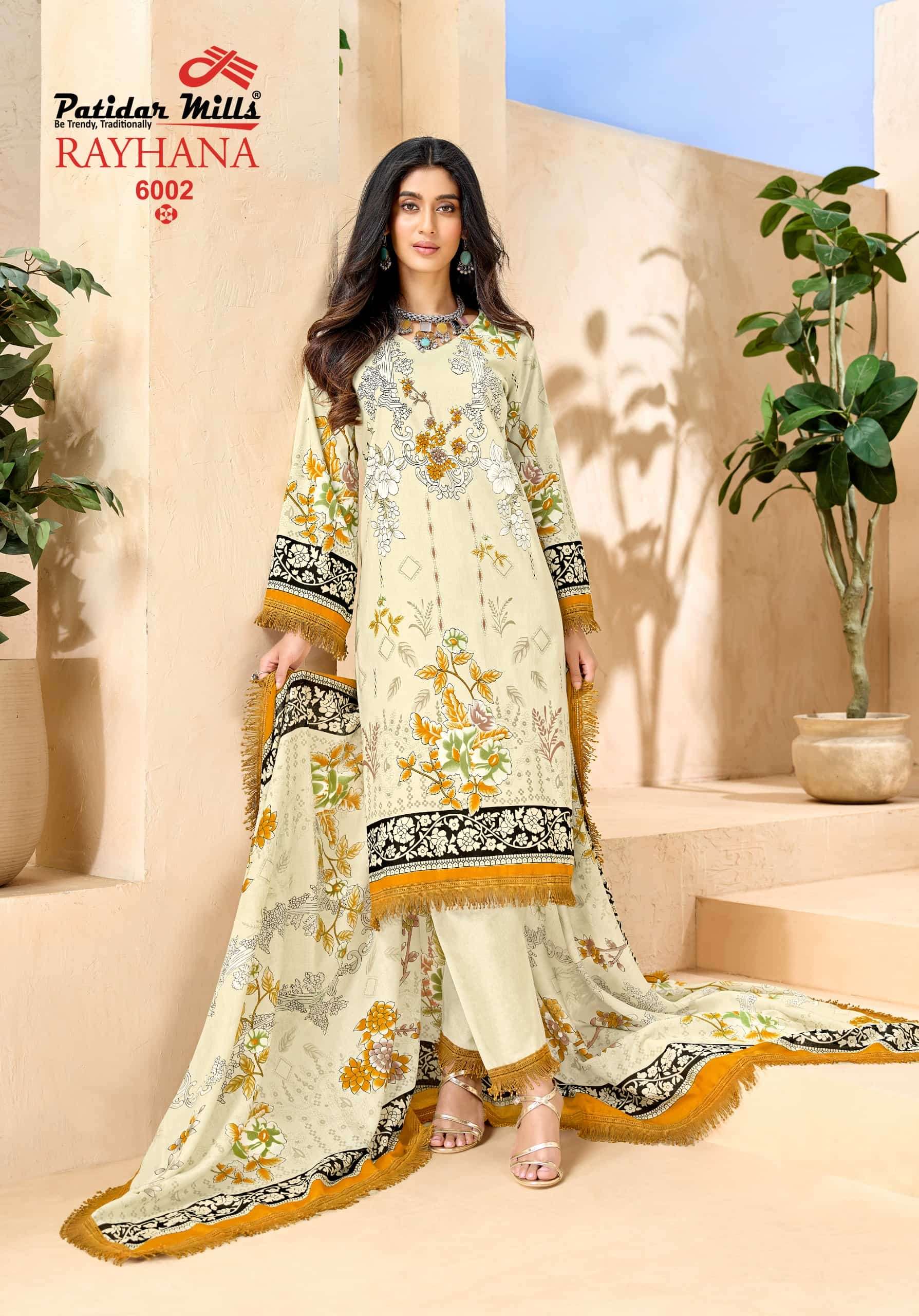 Patidar Mills Rayhana Vol 2 Fancy Cotton Dress Material Catalog Wholesalers
