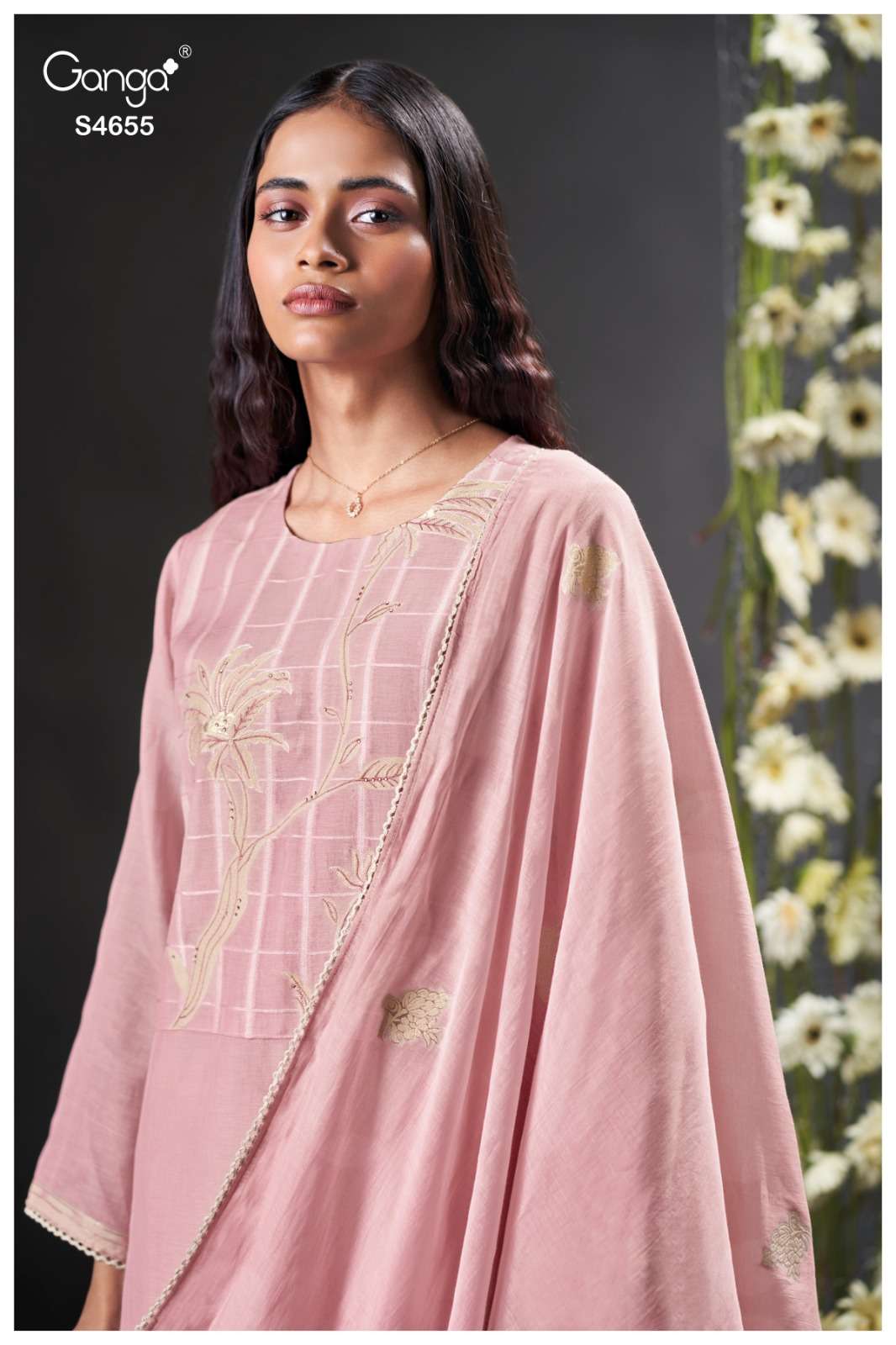 Ganga Fashion Iriah 4655 Fancy Jacquard Style Designer Suit Collection
