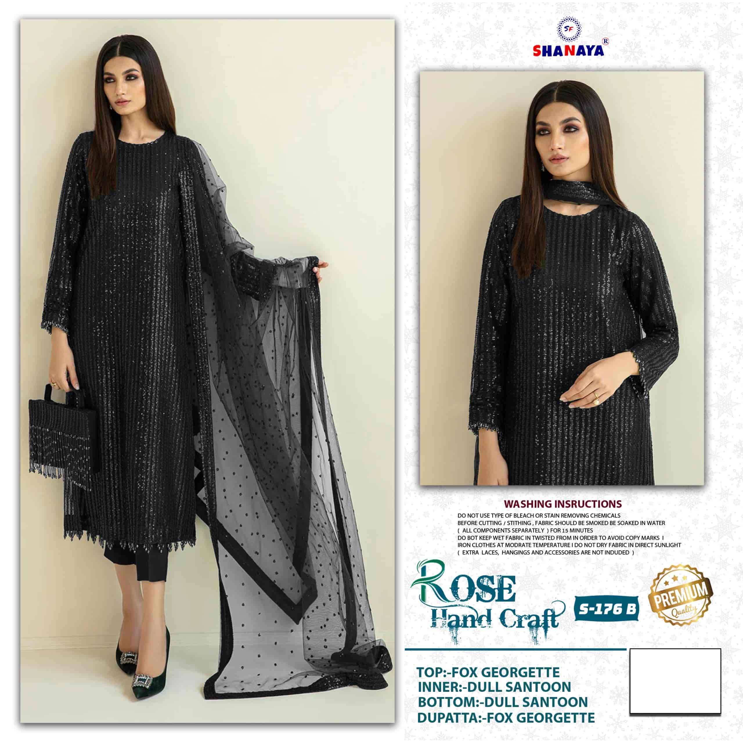 Shanaya S 176 B Fancy Designer Style Georgette Salwar Suit Collection