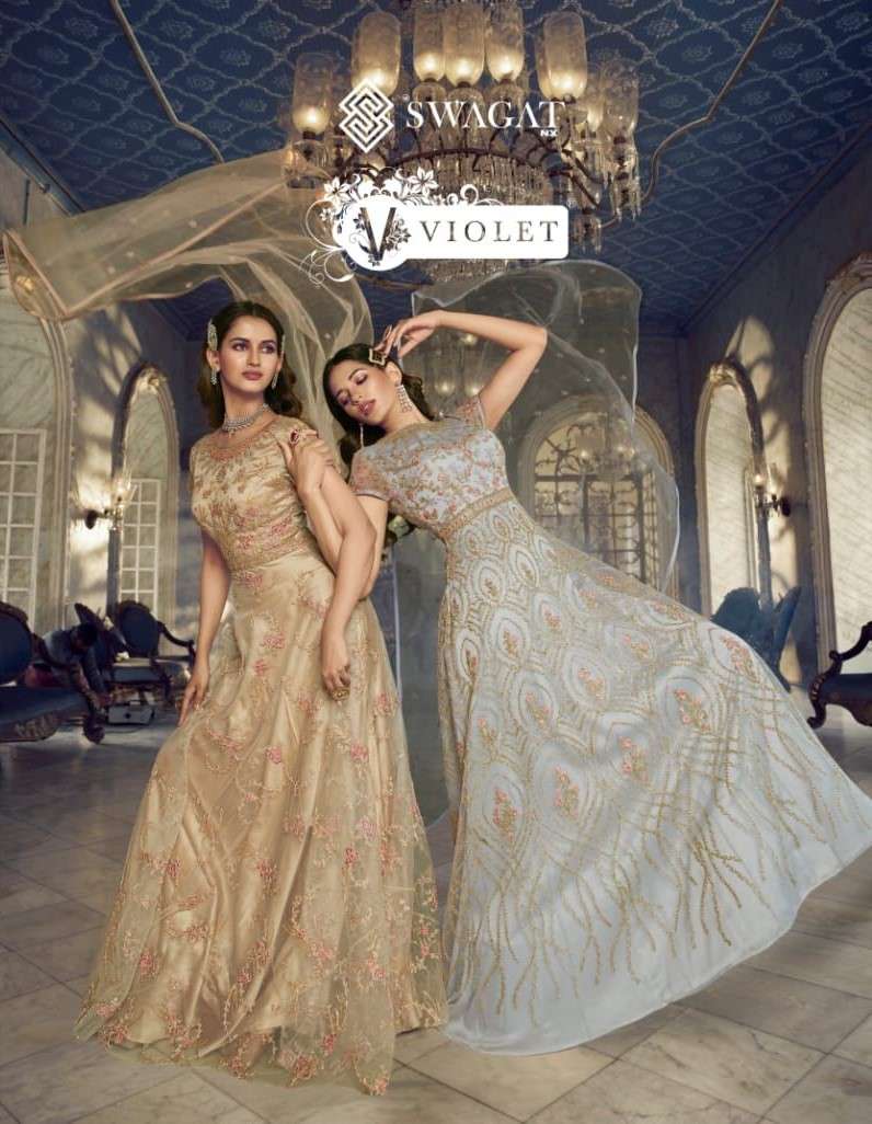 Swagat 5401 to 5408 Series party Wear Gowns Dress
