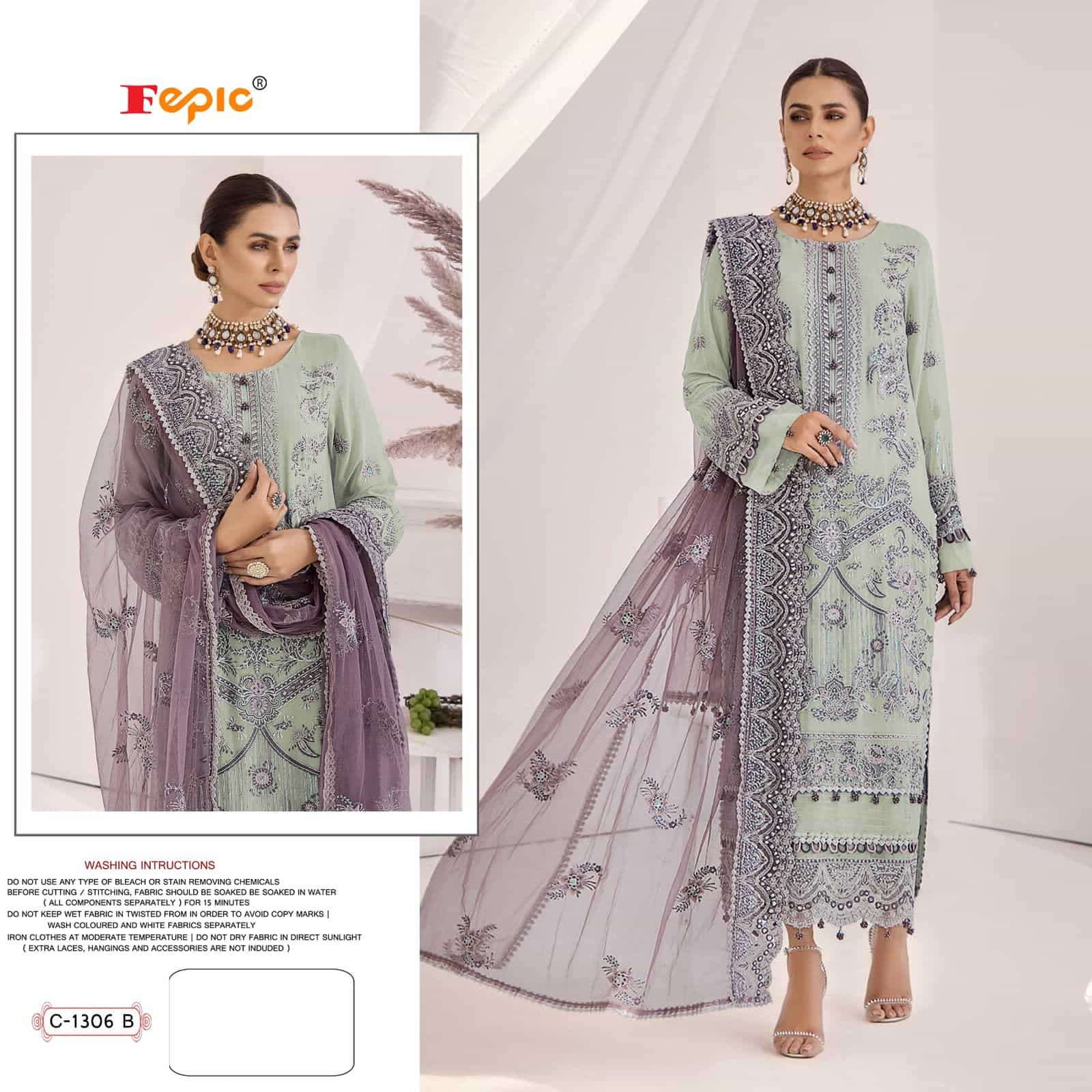 Fepic Rosemeen C-1306 B Pakistani Suit