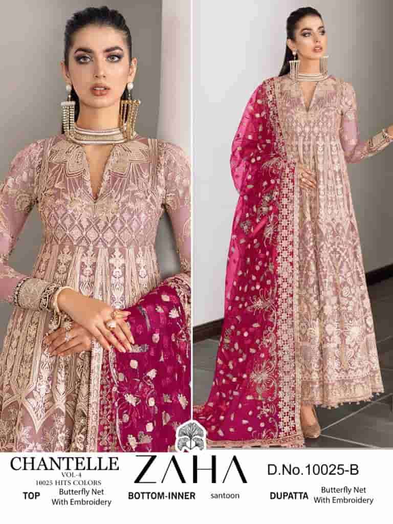 Zaha Chantelle Vol 4 10025 Hits Colors Party Wear Style Heavy Designer Suit Collection