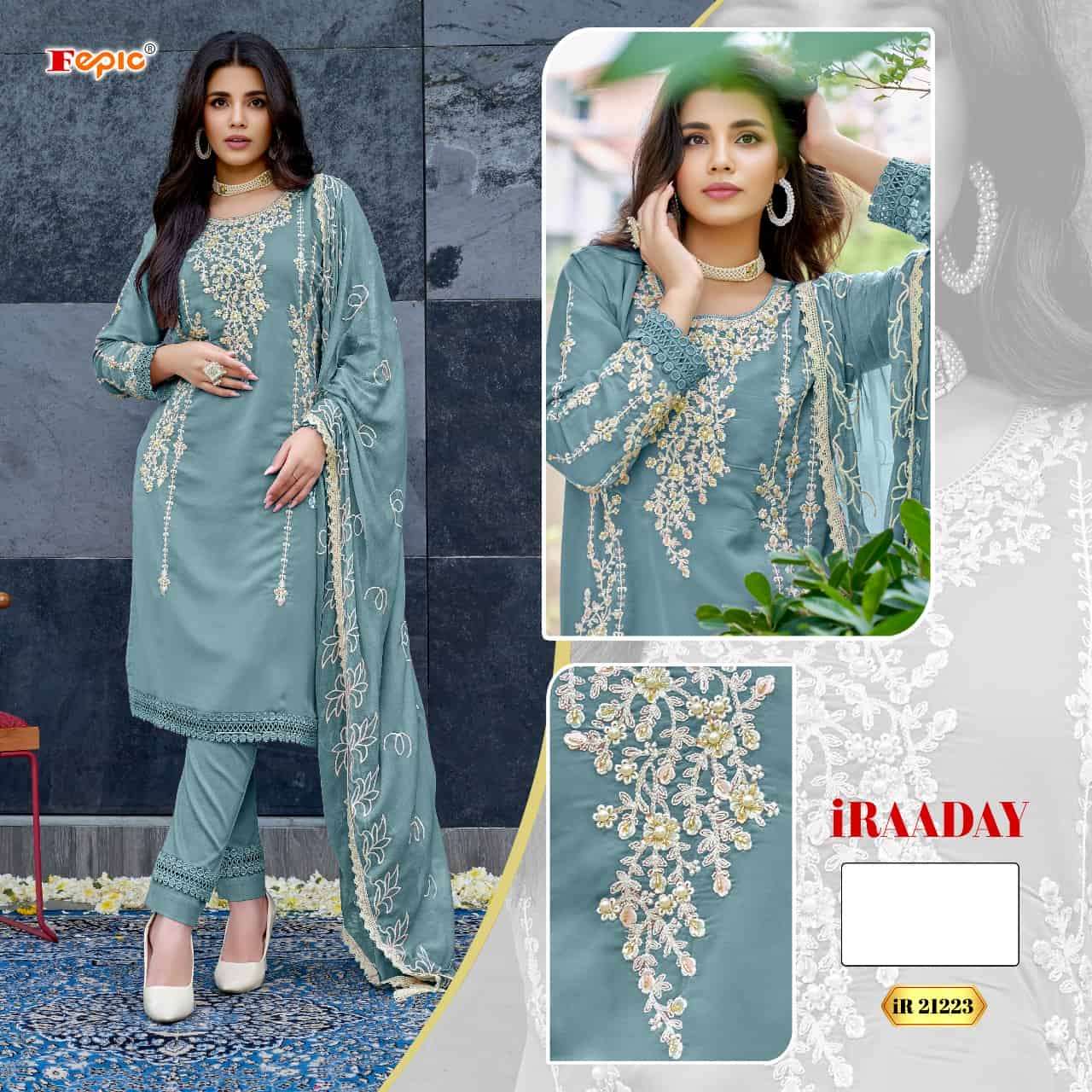 Fepic IR 21223 Pakistani Style Designer Georgette Salwar Suit Exporter