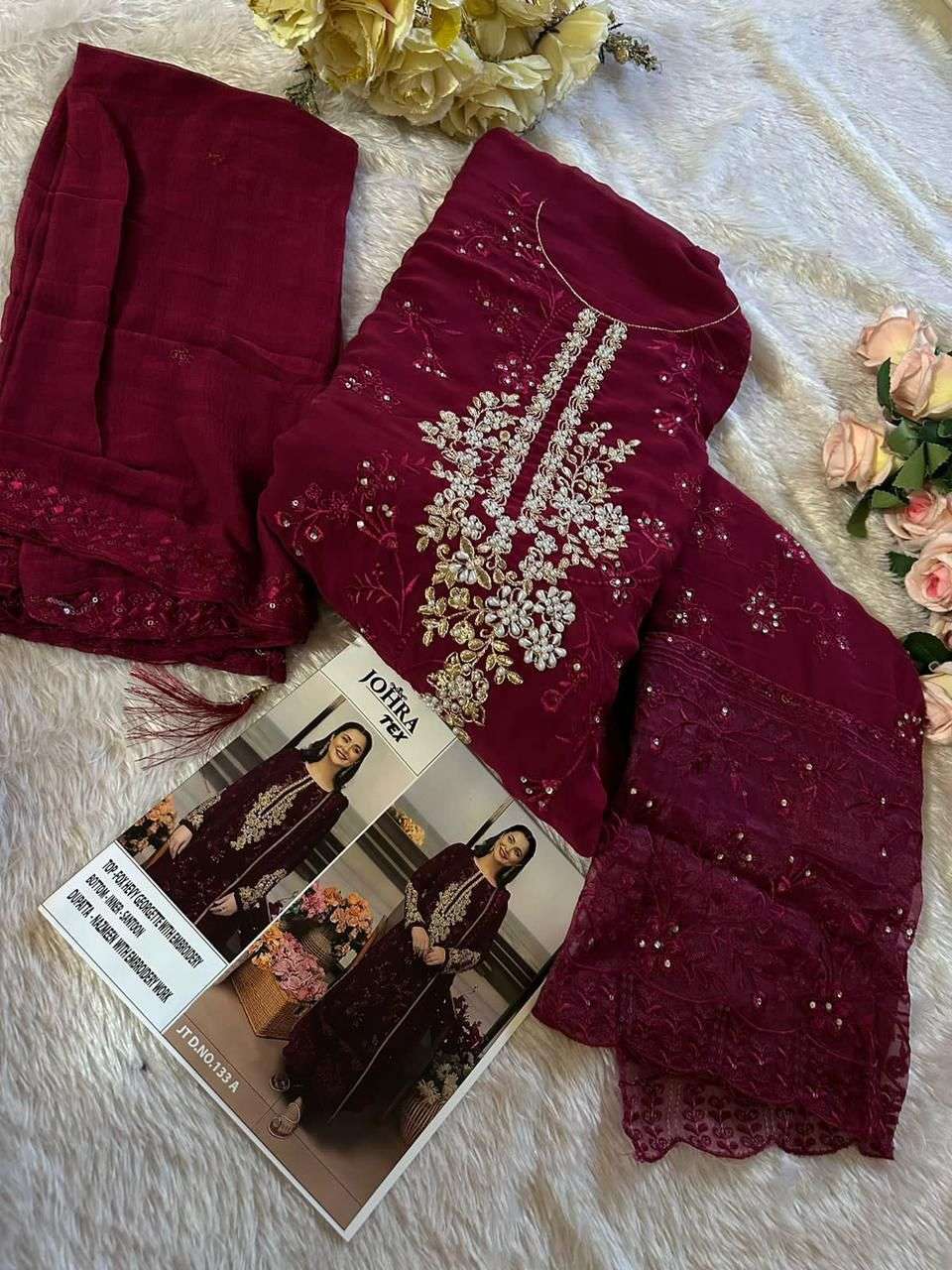 Johra Tex 133 A Pakistani Style Designer Georgette Salwar Kameez Exporter