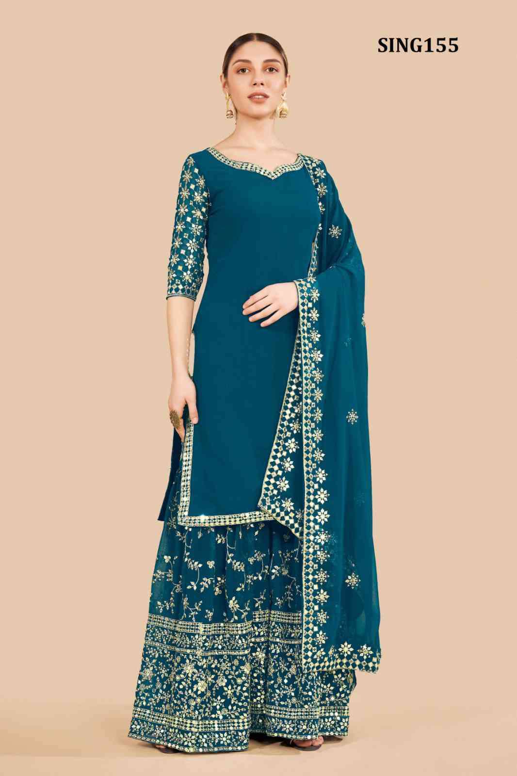Arya Sing155 Partywear Latest Collection Palazzo Dress