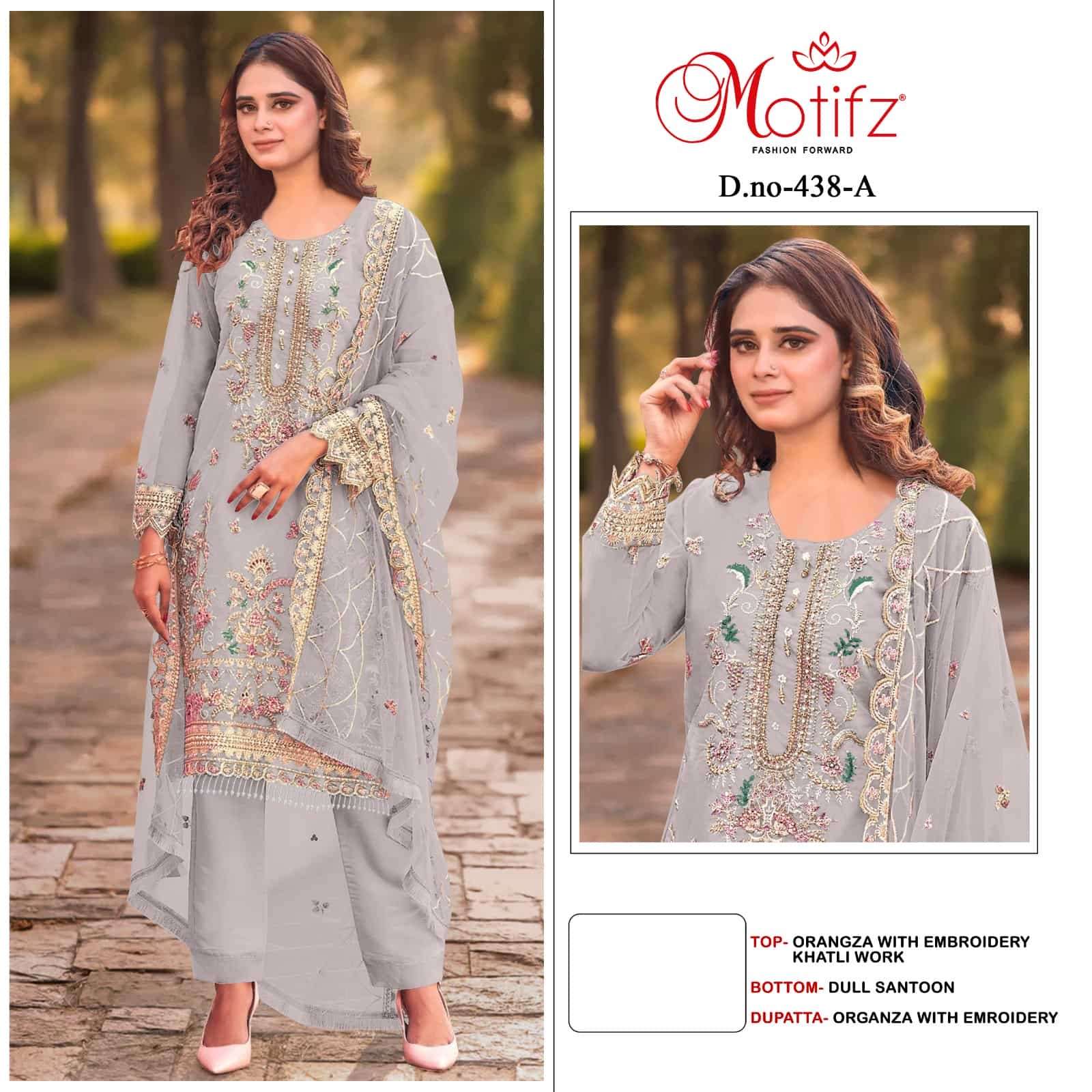 Motifz 438 Colors Pakistani Festive Wear Style Designer New Salwar Suit Wholesalers
