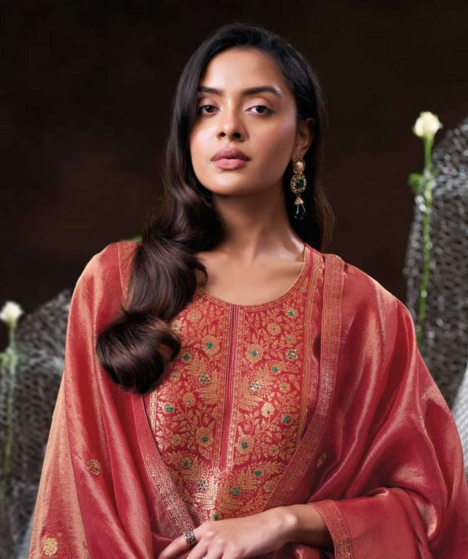 Ganga Fashion Lusana 5366 Designer Jacquard Style Partywear Dress Deisgns