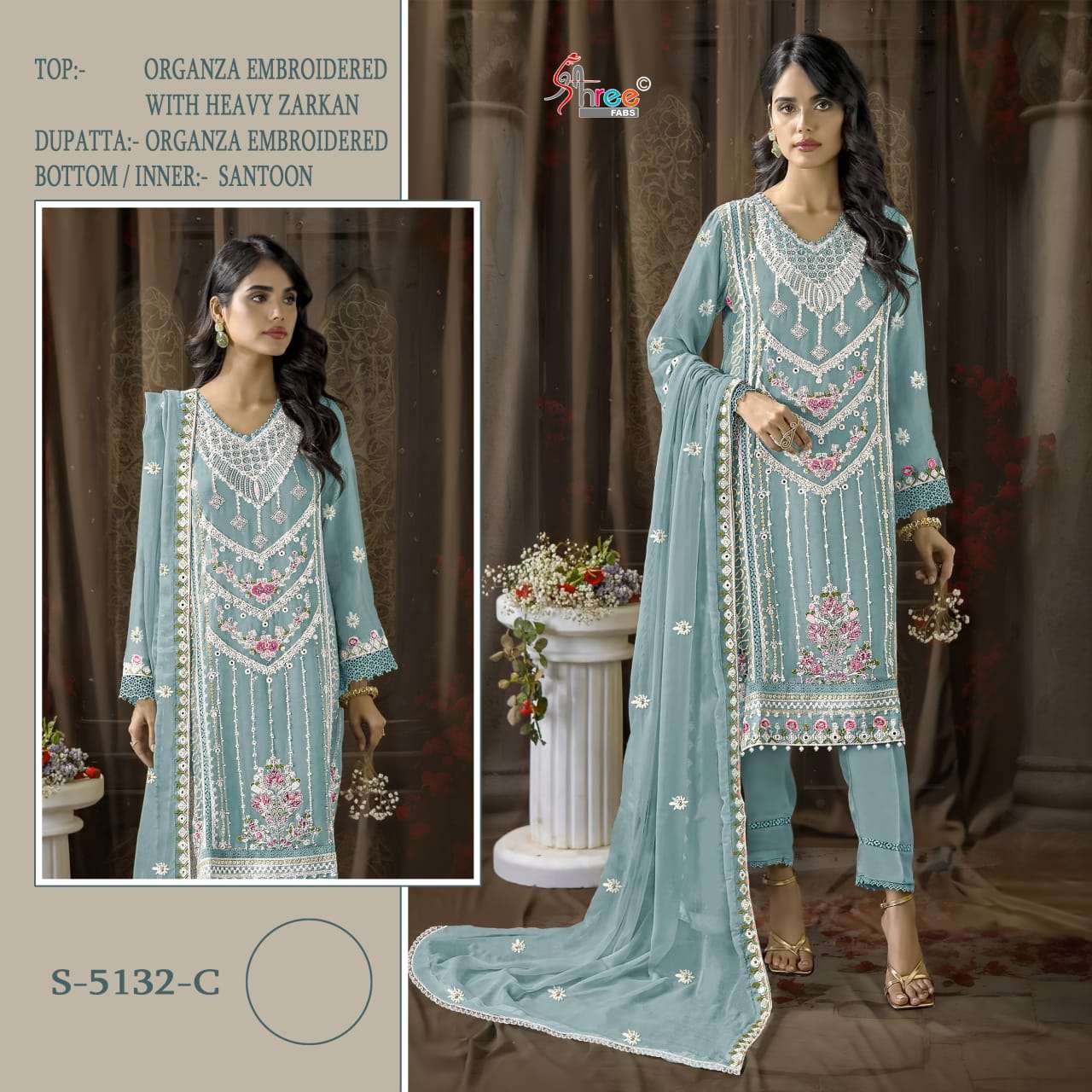 Shree Fabs S 5132 C Exclusive Latest Embroidered Salwar Suit Collection