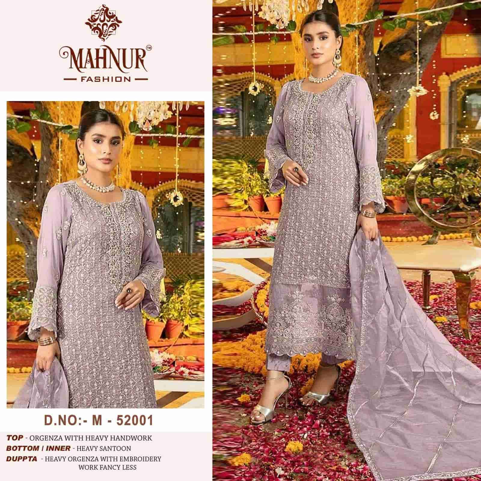 Mahnur Fashion Mahnur Vol 52 Pakistani Party Wear Style Designer Embroidered Suit Collection