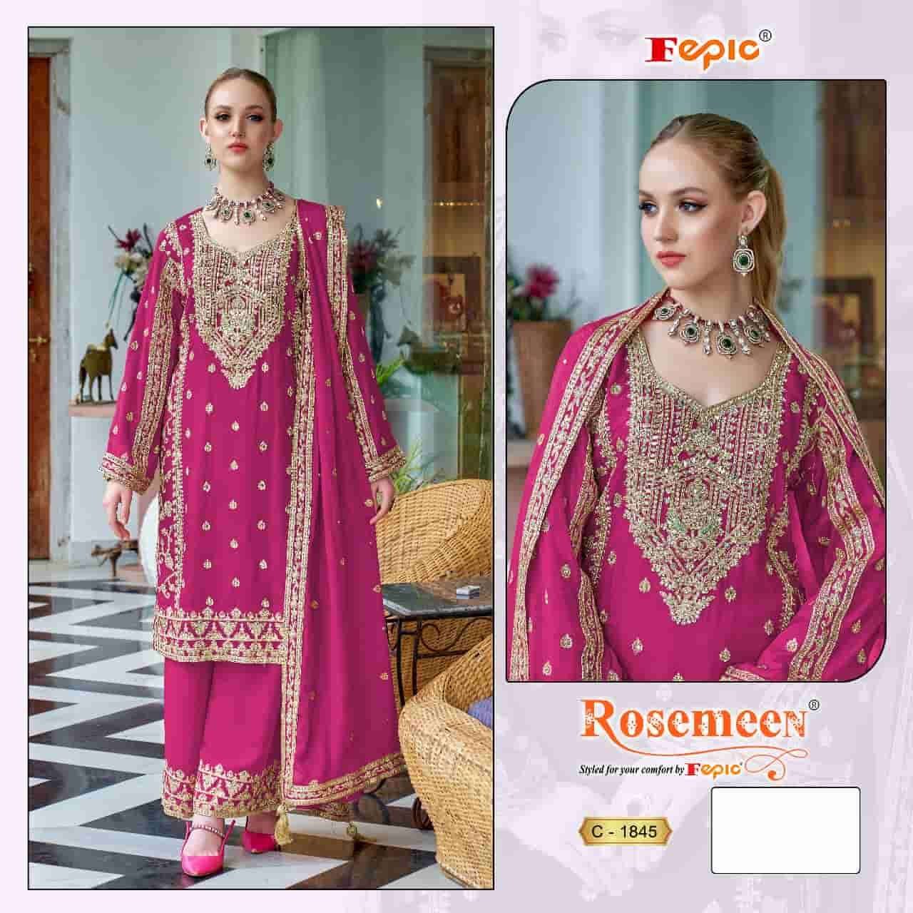 Fepic C 1845 A Pakistani Style Designer Embroidered Salwar Suit Exporter