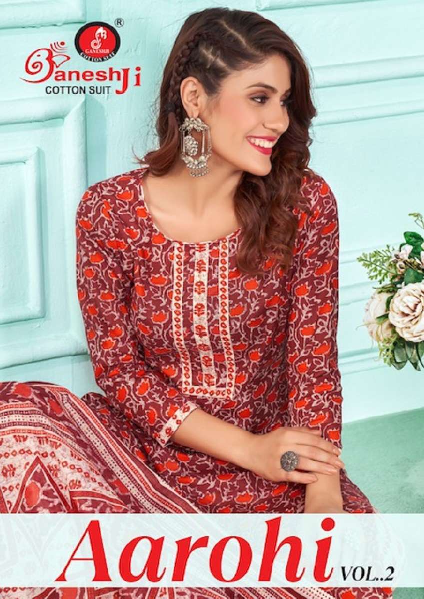 Ganeshji Aarohi Vol 2 Daily Wear Printed Heavy Cotton Dress Material