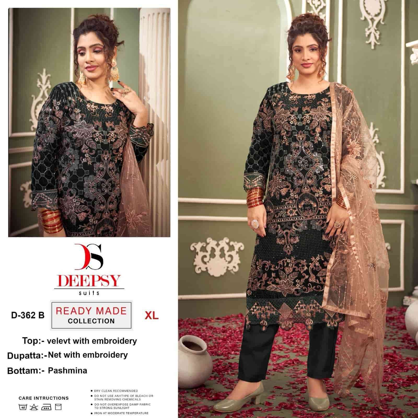 Deepsy Designer Velvet Pakistani Suit - D-362 B