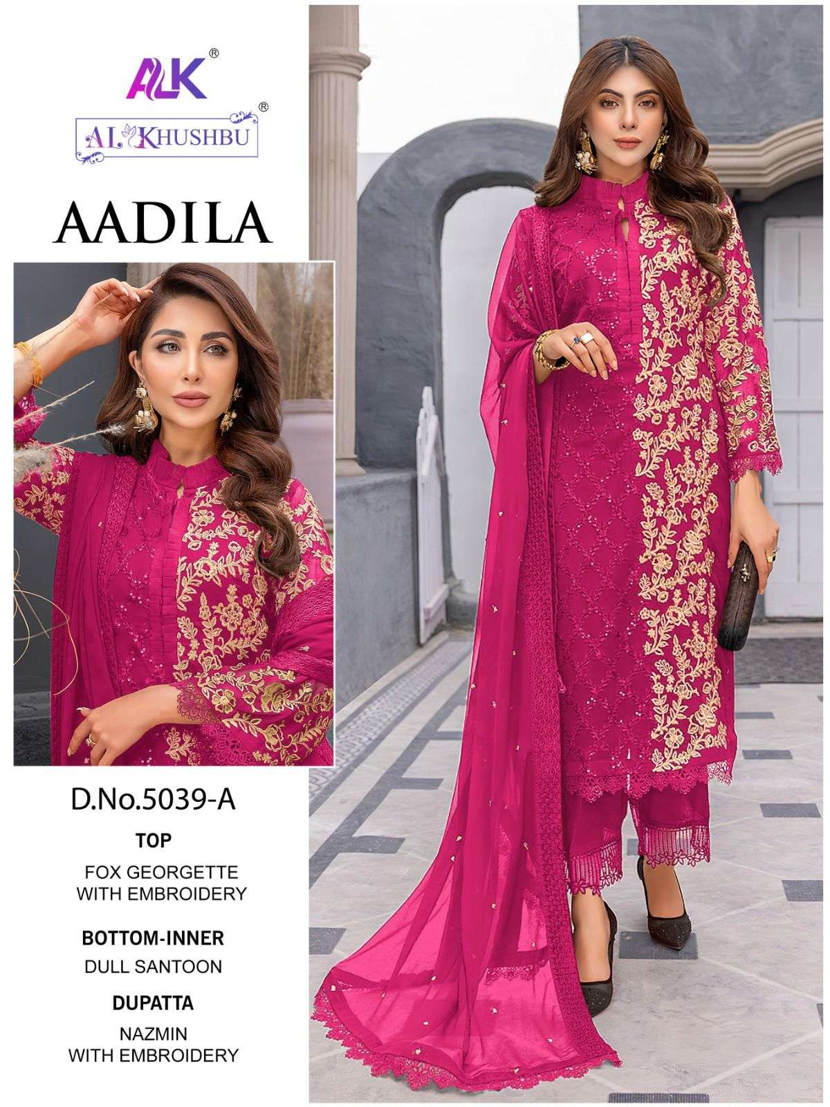 Al Khushbu Aadila Vol 1 Georgette Pakistani Suit