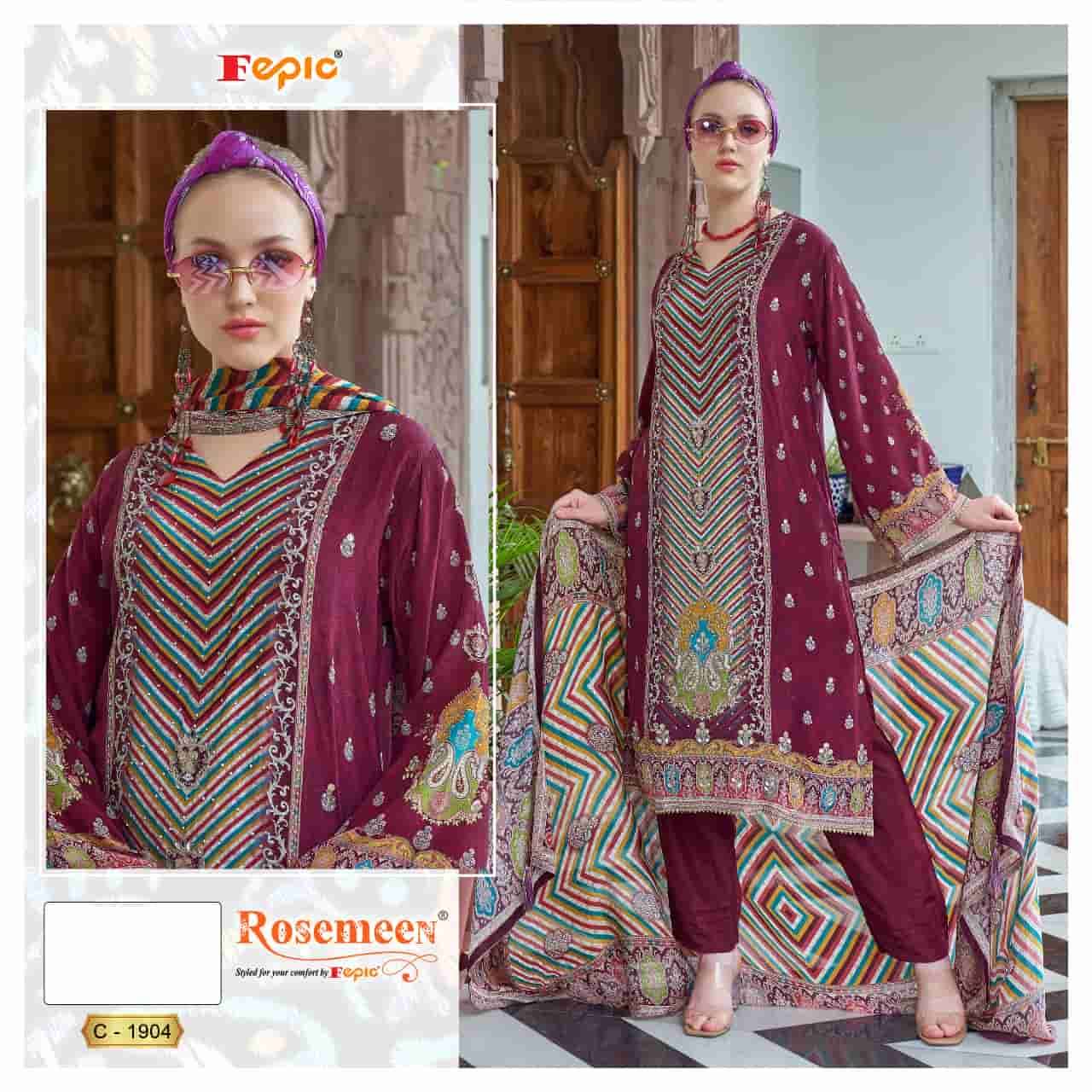 Fepic C 1904 Pakistani Embroidered Suit Exporter