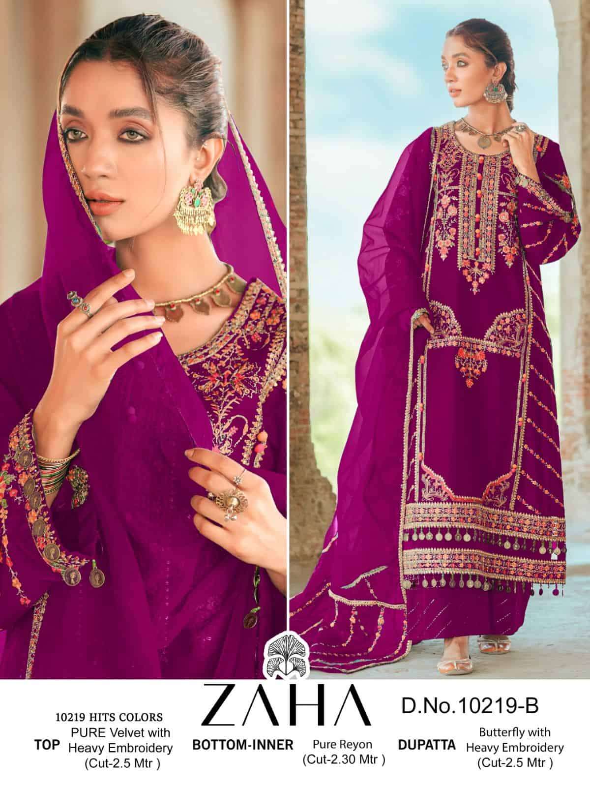 Zaha Aafiya Vol-3 Velvet Pakistani Suit