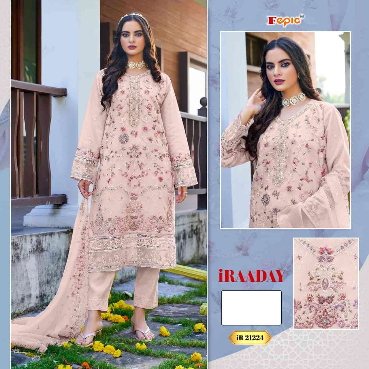 Fepic IR 21224 Pakistani Style Designer Organza Suit Collection