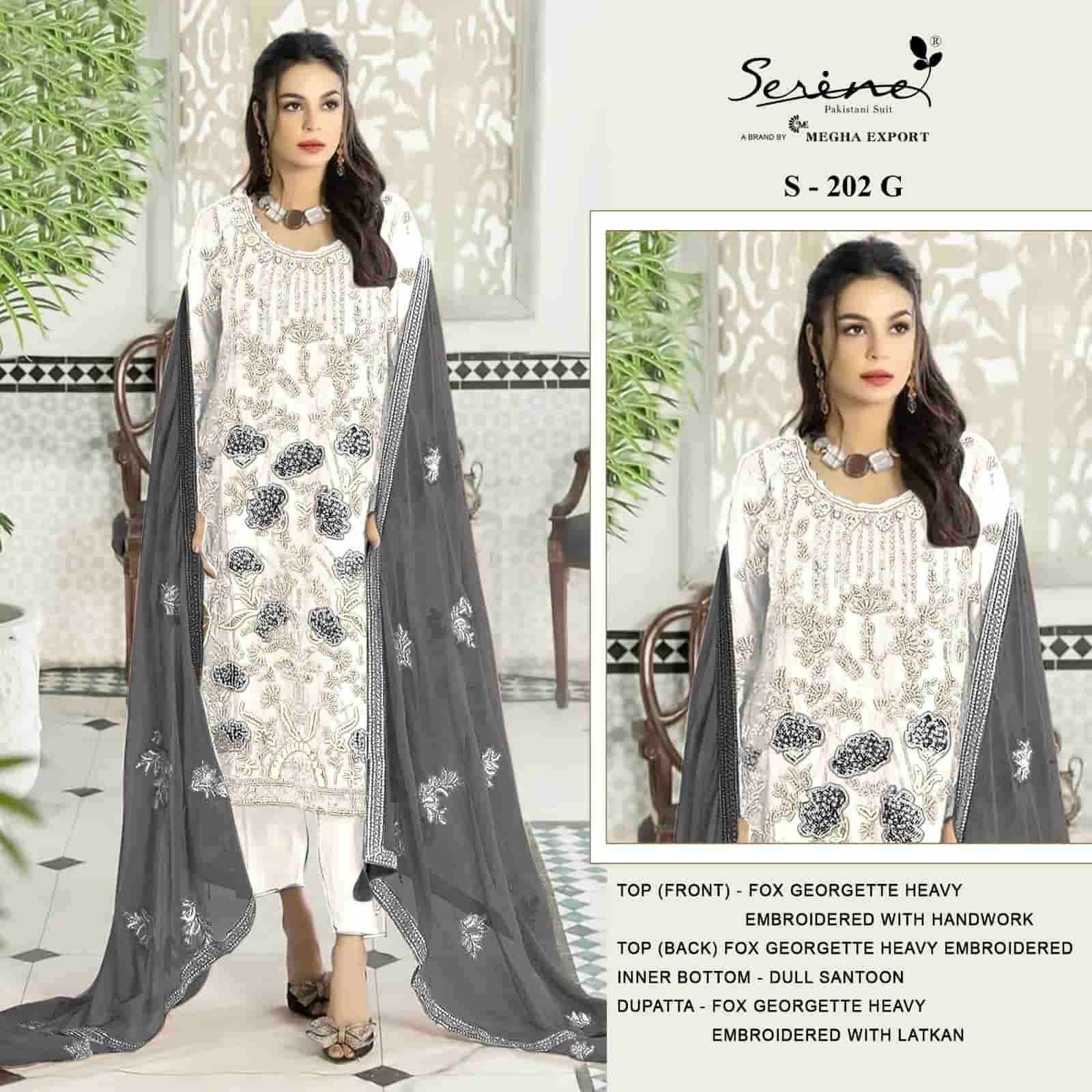 Serine S 202 G Festive Wear Style Designer Georgette Suit Ensemble
