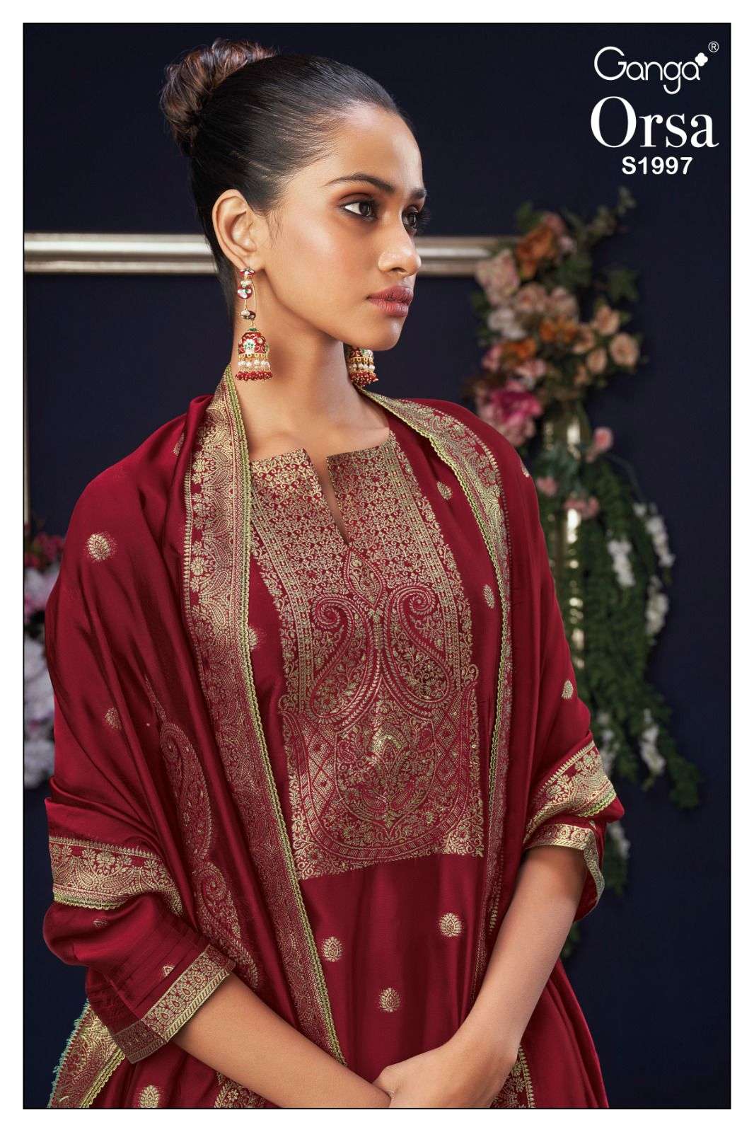 Ganga Orsa 1997 Premium Designs Silk Jacquard Festive Wear Suit New Arrivals