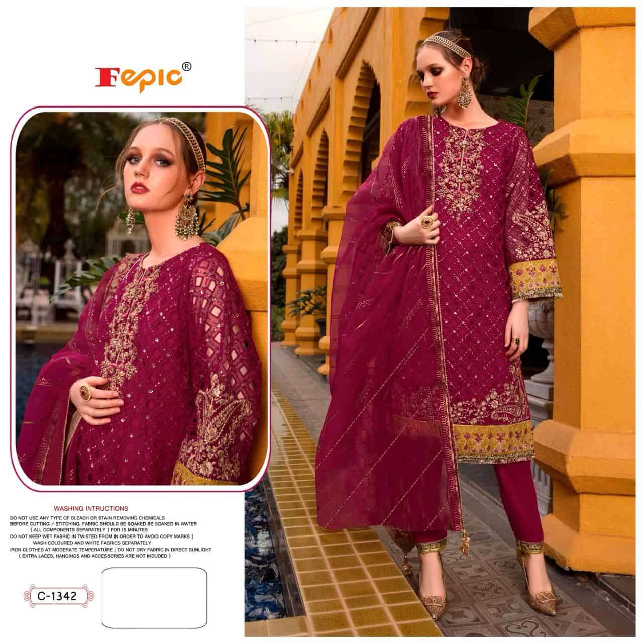 Fepic C 1342 A Festive Wear Style Designer Pakistani Salwar Suit Exporter
