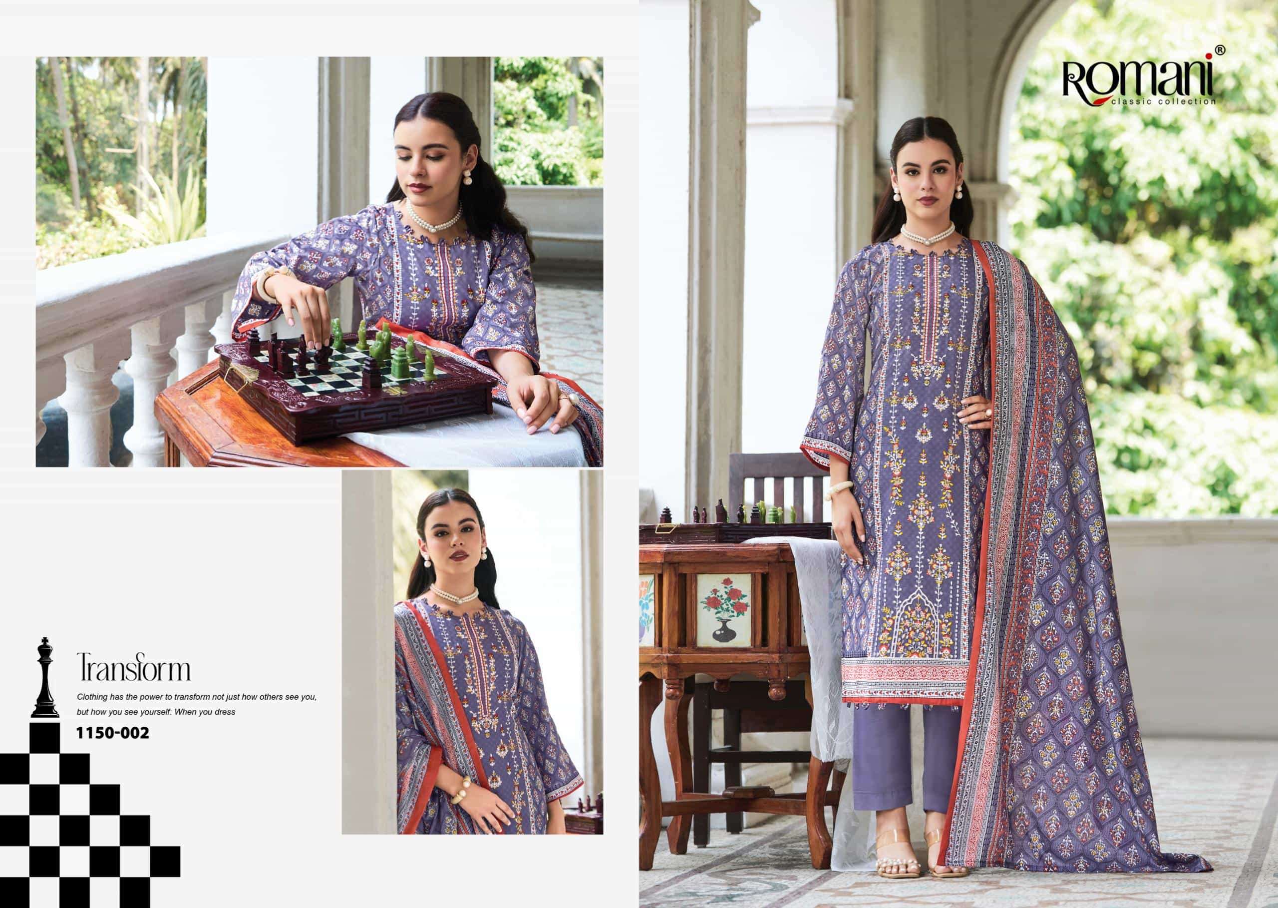 Romani Bin Kareem Vol 4 Fancy Cotton Dress Material