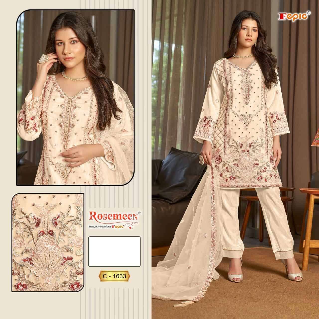 Fepic Rosemeen Organza Designer Party Wear Suit