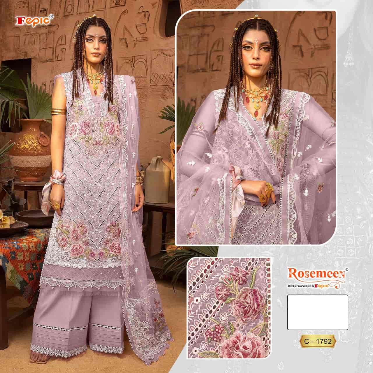 Fepic Rosemeen C-1792 Embroidered Cotton Suit