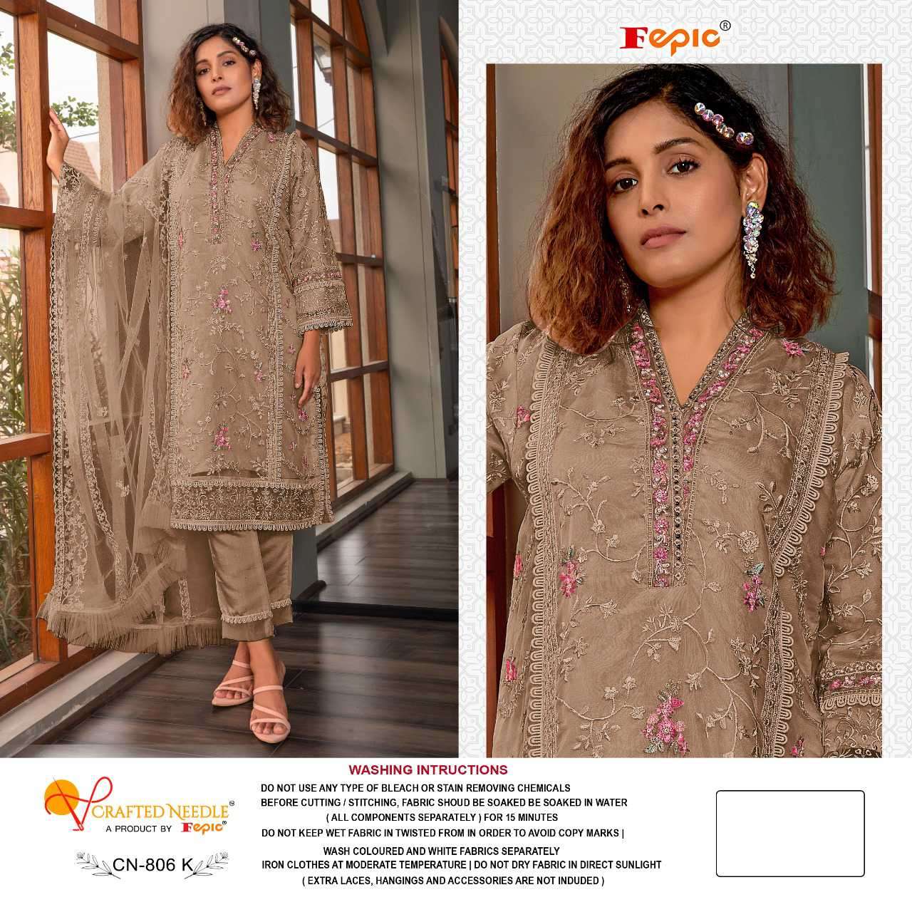 Fepic Pakistani Organza Suit - CN806