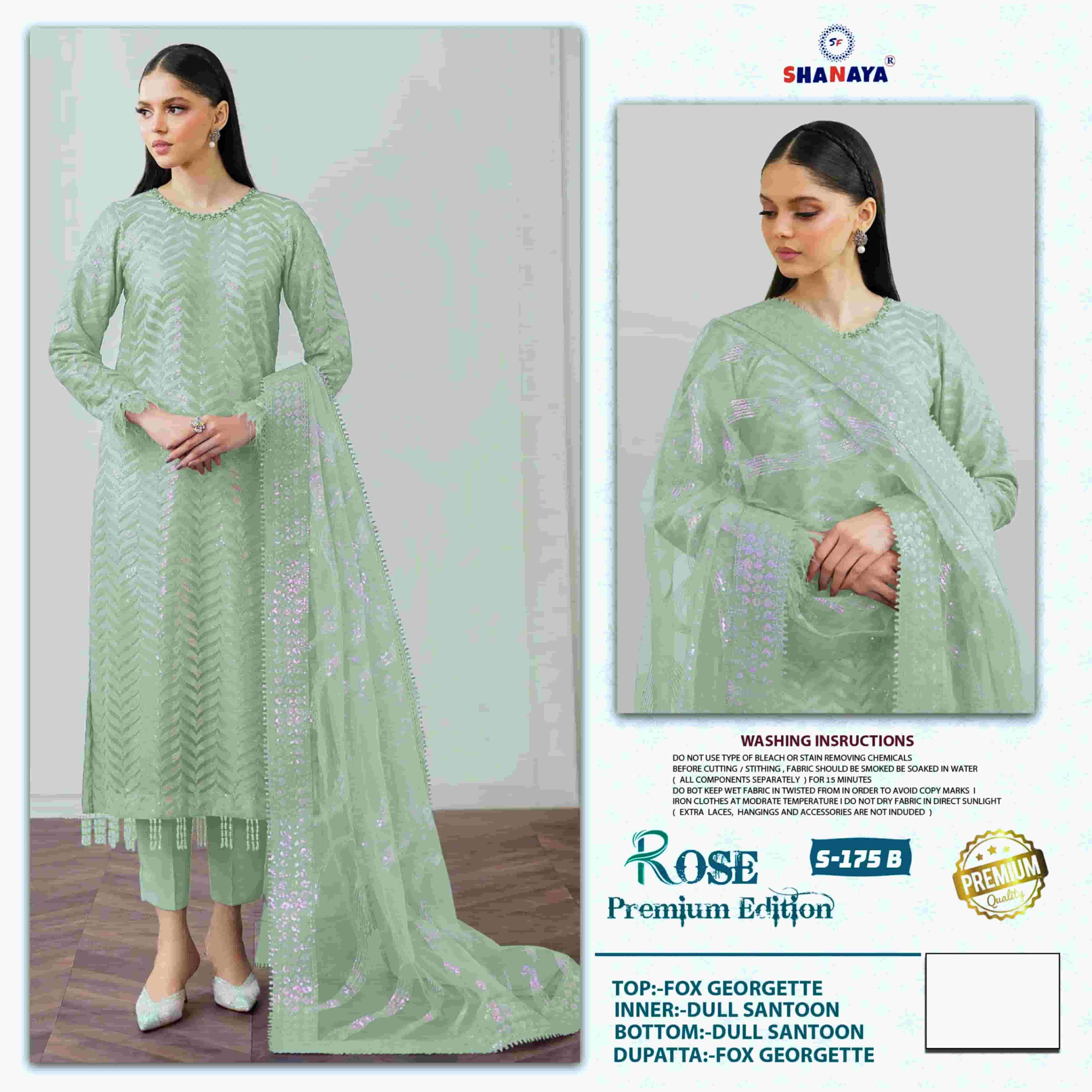 Shanaya S 175 B Latest Designer Embroidered Salwar Suit Ensemble