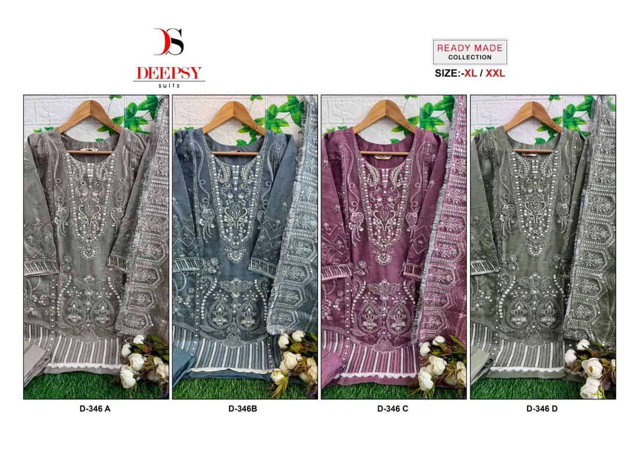 Deepsy D 346 Colors Pakistani Party Wear Style Readymade Salwar Suit