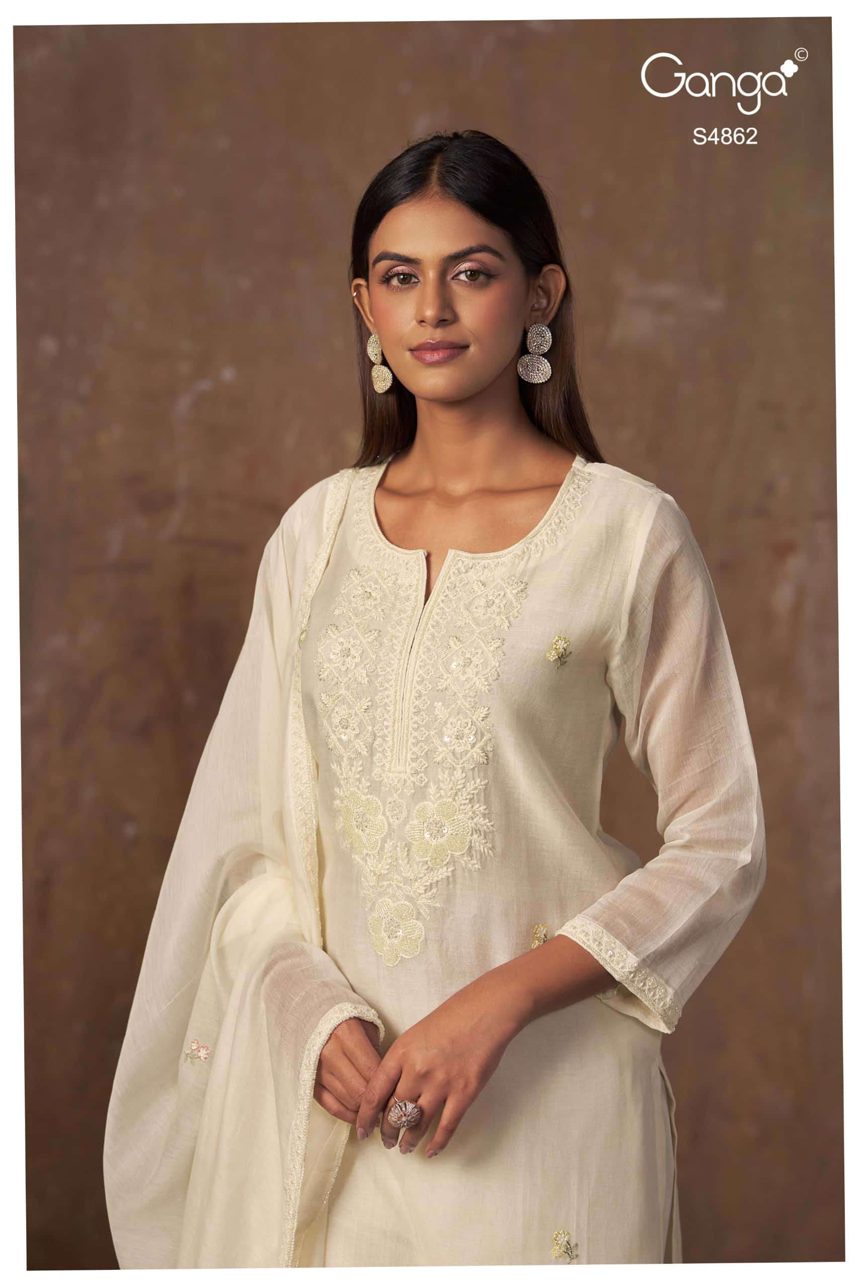 Ganga Fashion Kiran Pure Banarasi Suit