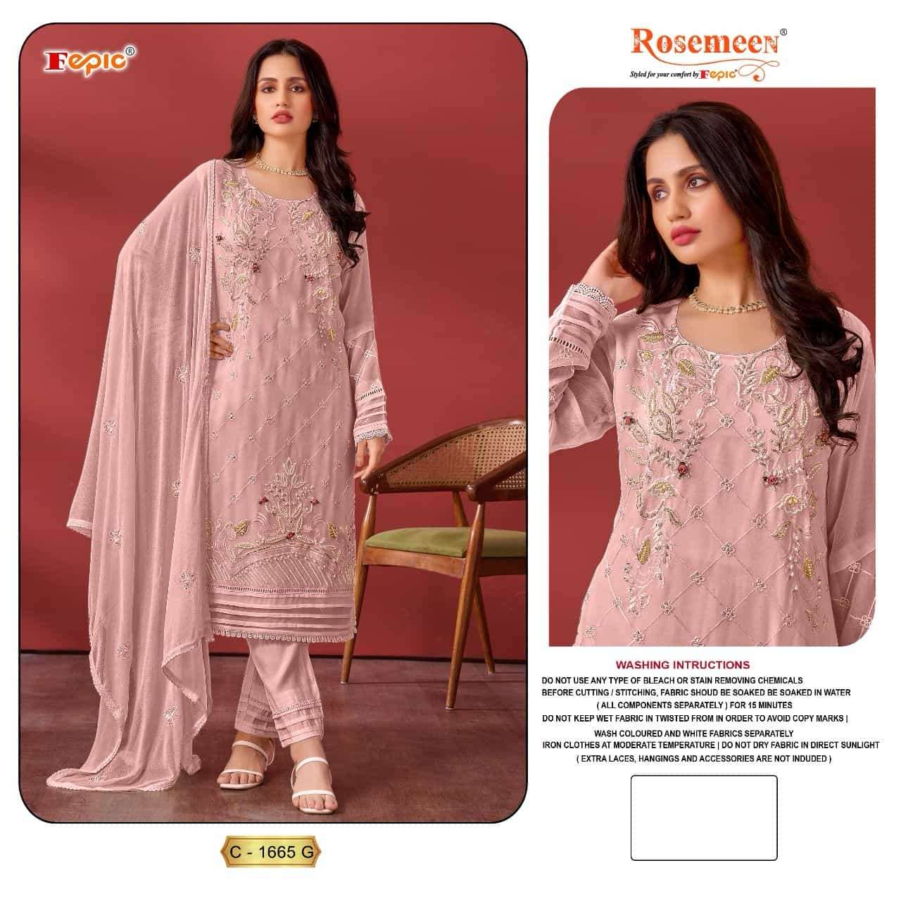 Fepic C1665G Festive Designer Unstitched Dress