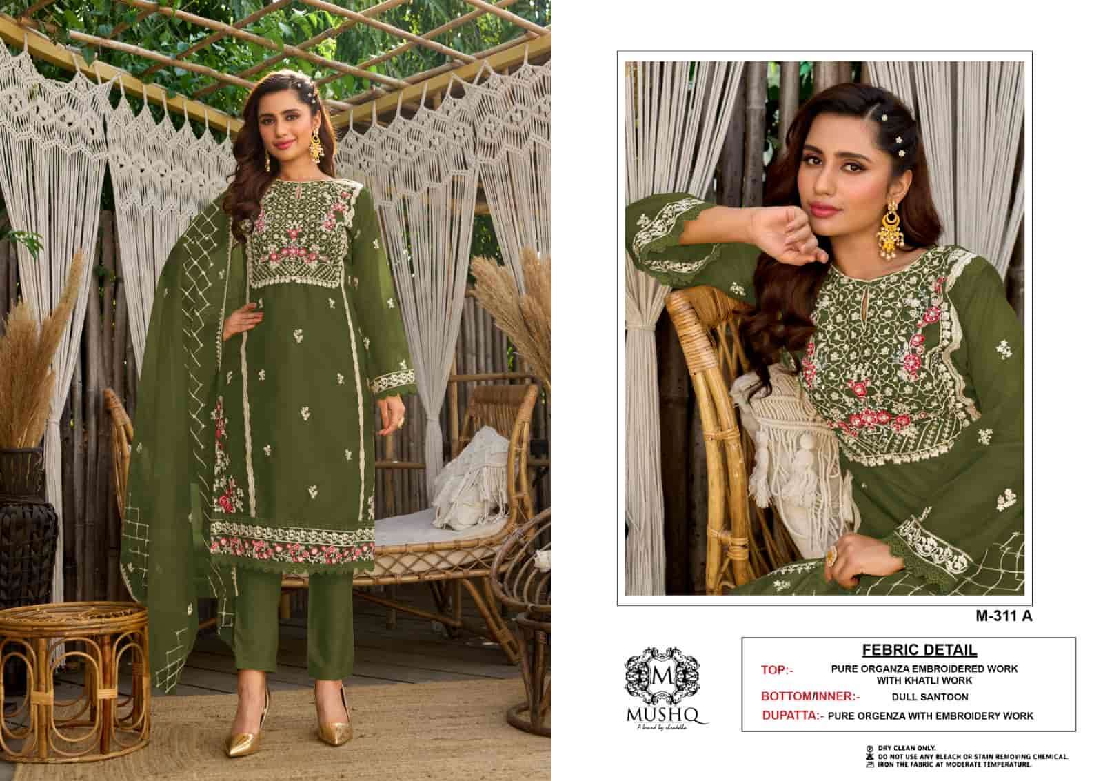 Mushq M 311 Colors Festive Wear Style Designer Embroidered Salwar Suit Wholesalers
