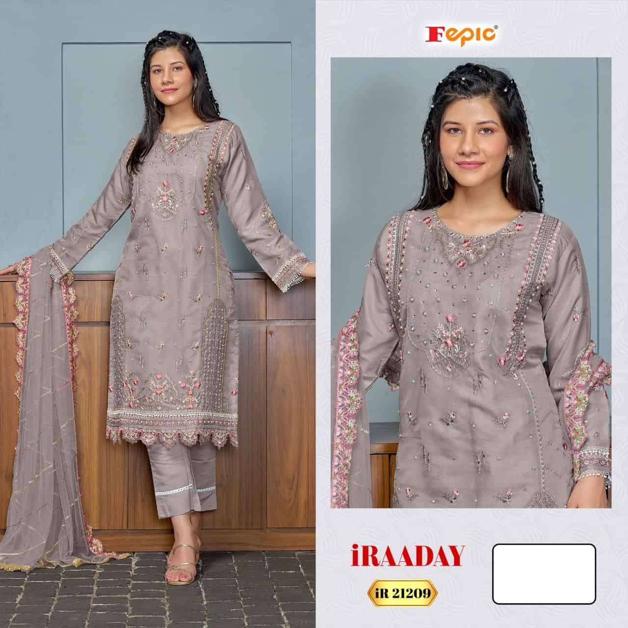 Fepic IR 21209 A Pakistani Fancy Embroidered Designer Salwar Suit Exporter
