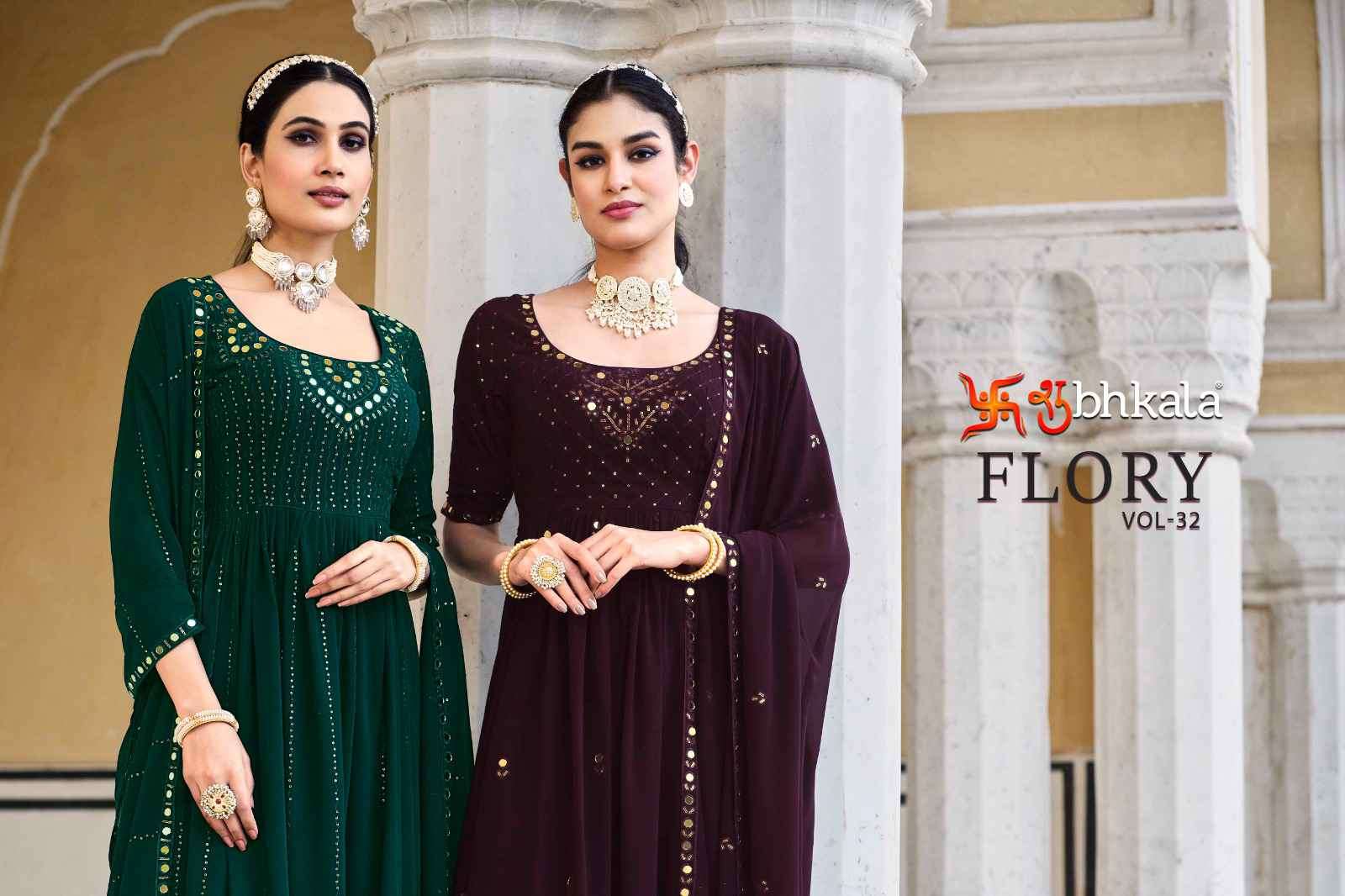 Shubhkala Flory Vol 32 Festive Wear Designer Palazzo Dess New Arrivals