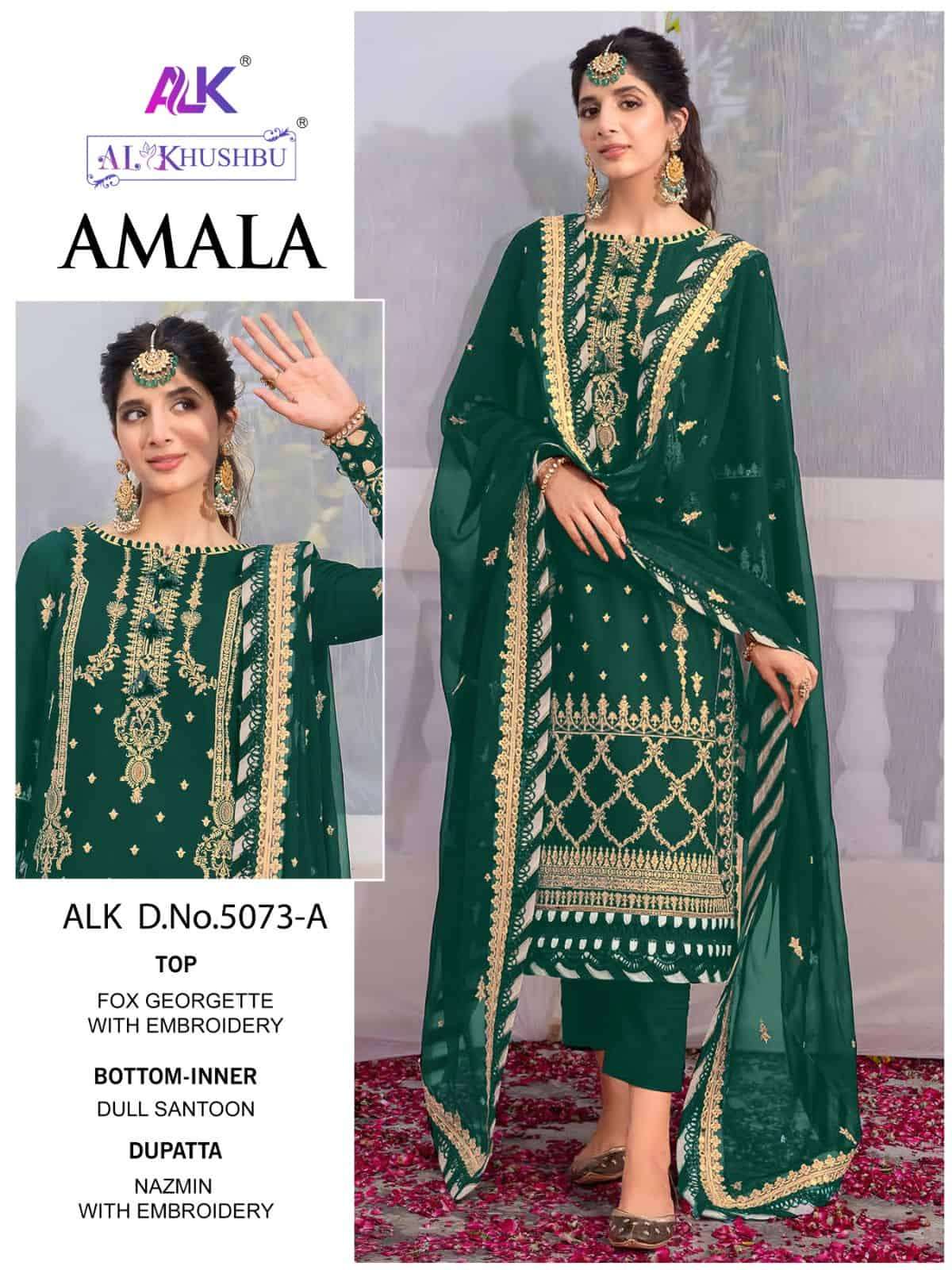 Al Khushbu 5073 A Festive Wear Style Designer Pakistani Suit Exporter