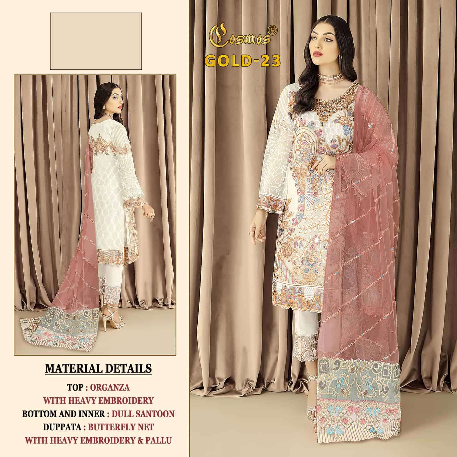 Cosmos Gold 23 Colors Pakistani Festive Wear Latest Designer Salwar Suit Wholesalers