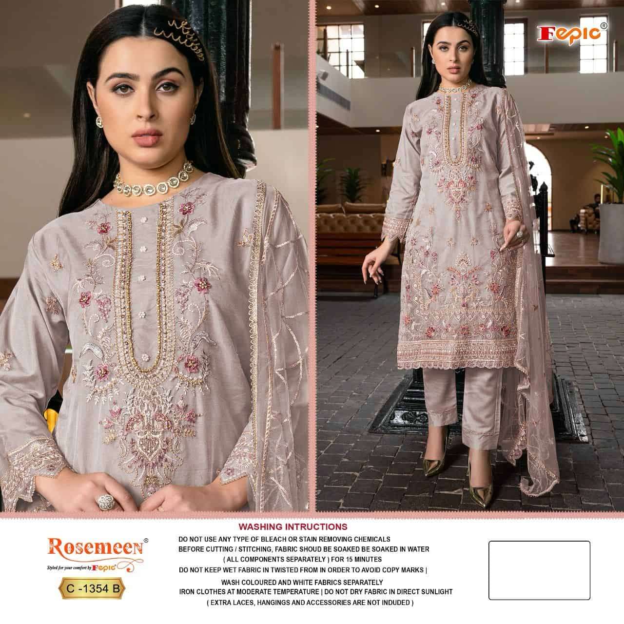 Fepic C 1354 Colors Pakistani Festive Wear Style Designer Salwar Suit Exporters