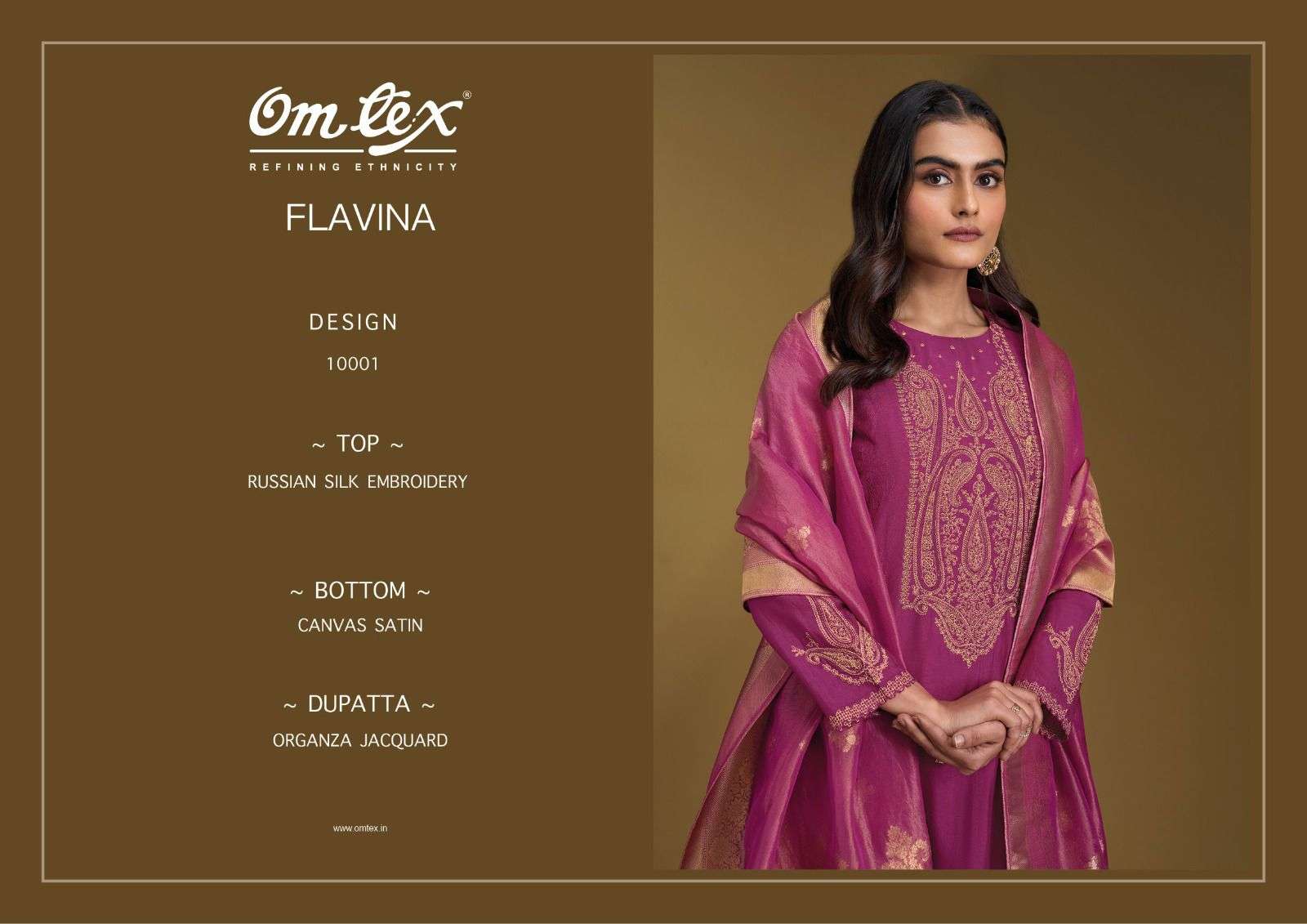 Omtex Flavina Excusive Russian Silk Suit Latest Collection