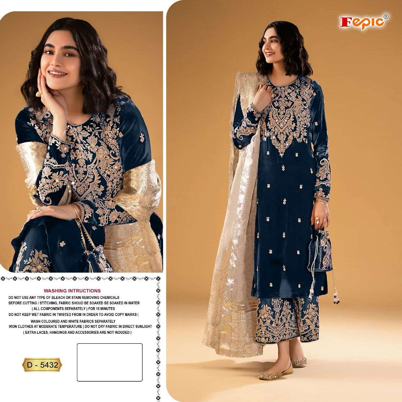 Fepic D 5432 Colors Wedding Wear Pakistani Designer Dress Wholesalers
