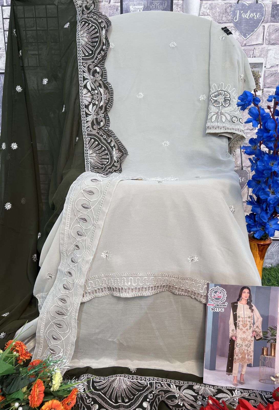 Affan Creation 9017 Colors Heavy Embroidered Pakistani Suit New Designs
