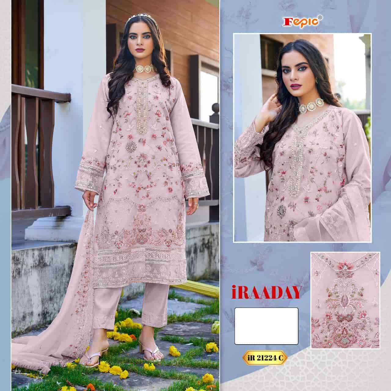 Fepic IR 21224 C Festive Wear Style Designer Organza Suit Exporter