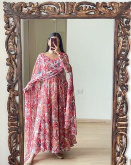 READYMADE FROCK WITH SHAWL